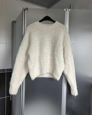 Trui - Wol - Sweater - Wit - Crème - Small/Medium - €10