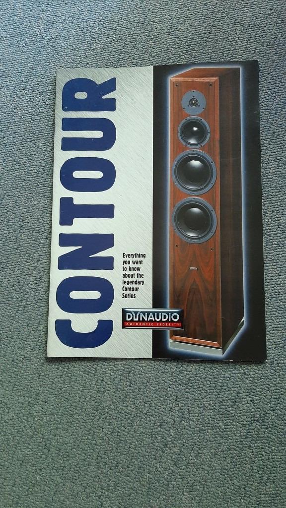 Vintage catalogus Dynaudio Contour speakers uit 1998, Audio, Tv en Foto, Luidsprekerboxen, Nieuw, Front, Rear of Stereo speakers