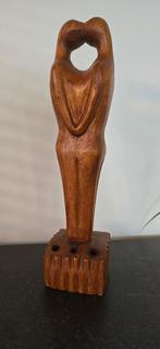 Houten beeld koppel - potloodhouder, Antiquités & Art, Enlèvement