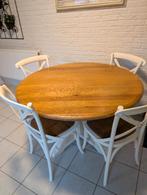 Table de cuisine + 4 chaises, Maison & Meubles, Quatre personnes, Rond, Enlèvement, Utilisé