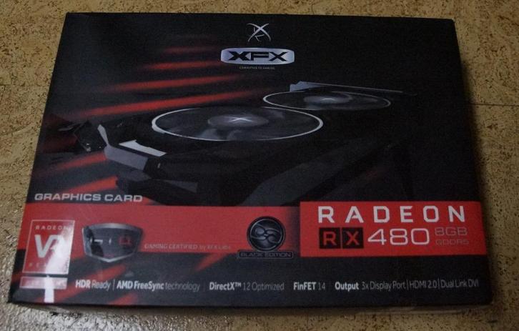 Carte Graphique AMD RX480 8Gb GDDR5 Black Edition, Computers en Software, Desktop Pc's, Gebruikt, 8 GB, Ophalen