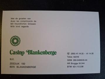 Vintage kaart Casino Blankenberge beschikbaar voor biedingen