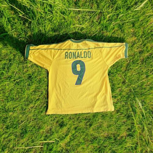 Vintage Nike Brasil Ronaldo officieel voetbal T shirt, Sport en Fitness, Voetbal, Shirt, Maat L, Ophalen of Verzenden