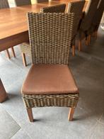 Set van 10 gevlochten eetkamerstoelen - rotan stijl, Huis en Inrichting, Ophalen, Zo goed als nieuw