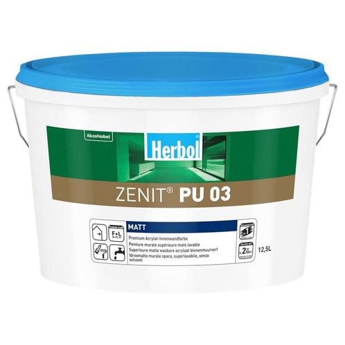 Herbol Zenit PU 03 - RAL 9010, Bricolage & Construction, Peinture, Vernis & Laque, Neuf, Peinture, 10 à 15 litres, Blanc, Enlèvement