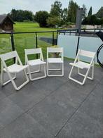 4 chaises Allibert blanches pliantes, Tuin en Terras, Ophalen, Gebruikt, Plastic