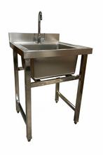 Nieuw RVS enkele wasbak 60x60cm, Ophalen of Verzenden, Nieuw in verpakking, Inox Meubilair