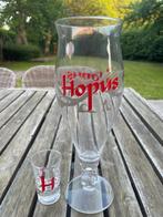 Bierglas Hopus (33 cl) met klein glaasje, Comme neuf, Autres marques, Enlèvement ou Envoi, Verre ou Verres
