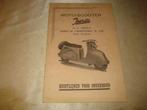 ISARIA Moto-Scooter Ancien Manuel des Directives d'Entretien, Motoren, Handleidingen en Instructieboekjes, Ophalen of Verzenden