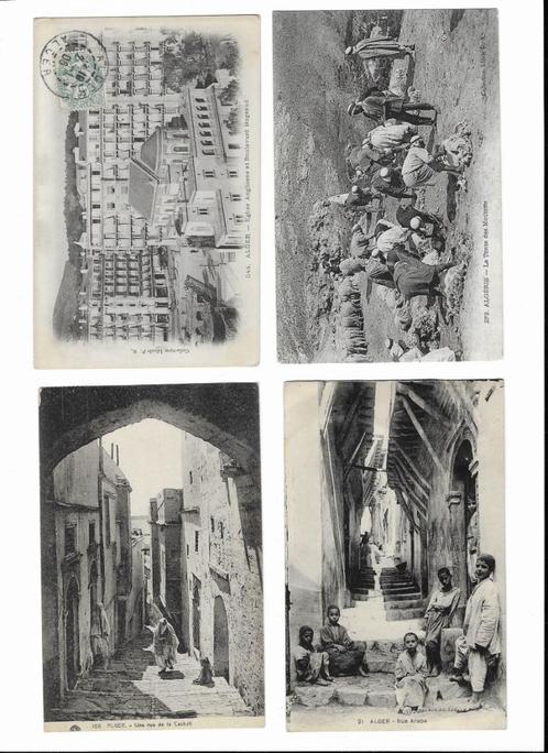 Ansichtkaarten Algerije - 4 stuks - oud., Verzamelen, Postkaarten | Buitenland, Gelopen, Buiten Europa, Voor 1920, Ophalen of Verzenden