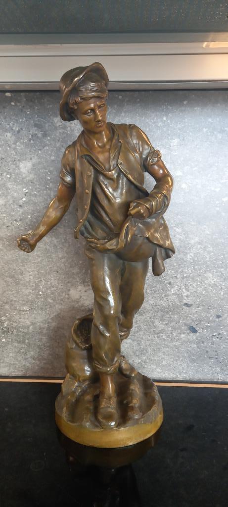 Brons "De Zaaier" van Mathurin Moreau, Antiek en Kunst, Antiek | Brons en Koper, Brons, Ophalen of Verzenden