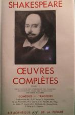 PLEIADE:SHAKESPEARE/OEUVRES COMPLETES T2/1965, Livres, Belgique, SHAKESPEARE, Utilisé, Enlèvement ou Envoi