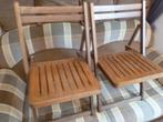 2 tuin-veranda stoelen, kwaliteit++, Nieuwprijs 1 stoel 129€, Ophalen of Verzenden, Gebruikt, Metaal, Inklapbaar