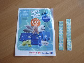 Gratis Stickers Carrefour Save the ocean met Pure Ocean beschikbaar voor biedingen