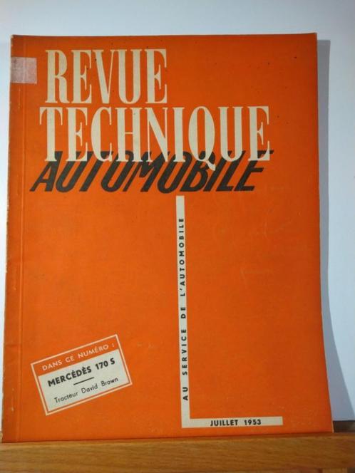 RTA - Mercedes 170 S - Revue technique automobile n87, Autos : Divers, Modes d'emploi & Notices d'utilisation, Enlèvement ou Envoi
