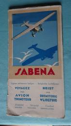 Folder SABENA - Reis met een driemotorig vliegtuig - 1930!, Verzamelen, Sabenasouvenirs, Gebruikt, Ophalen of Verzenden, 21 t/m 40