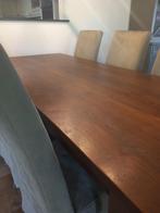 zware tafel teak 2.10 x 0.90m, Ophalen, Teakhout, 200 cm of meer, 50 tot 100 cm