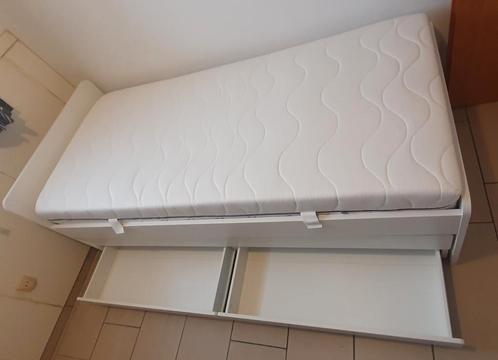Cadre de lit avec double tiroir, double sommier et matelas, Huis en Inrichting, Slaapkamer | Stapelbedden en Hoogslapers, Nieuw
