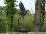 Aigle en bronze sur socle en marbre - 51 cm - Sculpture, Enlèvement ou Envoi, Bronze