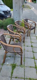 4 chaises de jardin, Gebruikt, Rotan, Ophalen