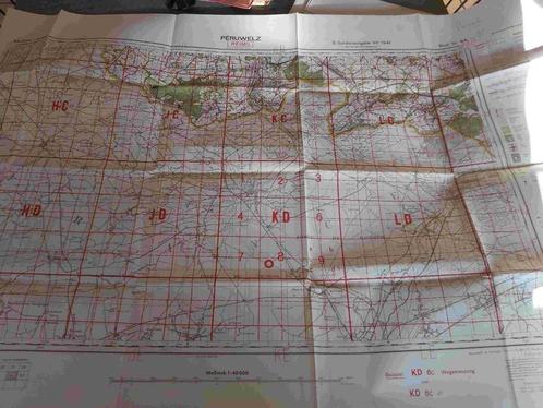 Landkaart Oorlog Guerre Duitsland Reims Charleroi Hitler DMS, Verzamelen, Retro, Overige typen, Verzenden