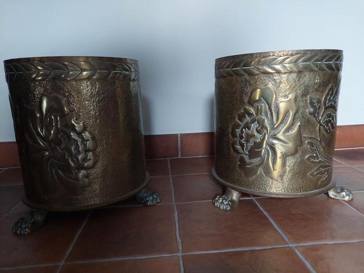 Vraie paire de douille d'obus ciselé cuivre art militaire, Antiquités & Art, Antiquités | Bronze & Cuivre, Cuivre, Enlèvement