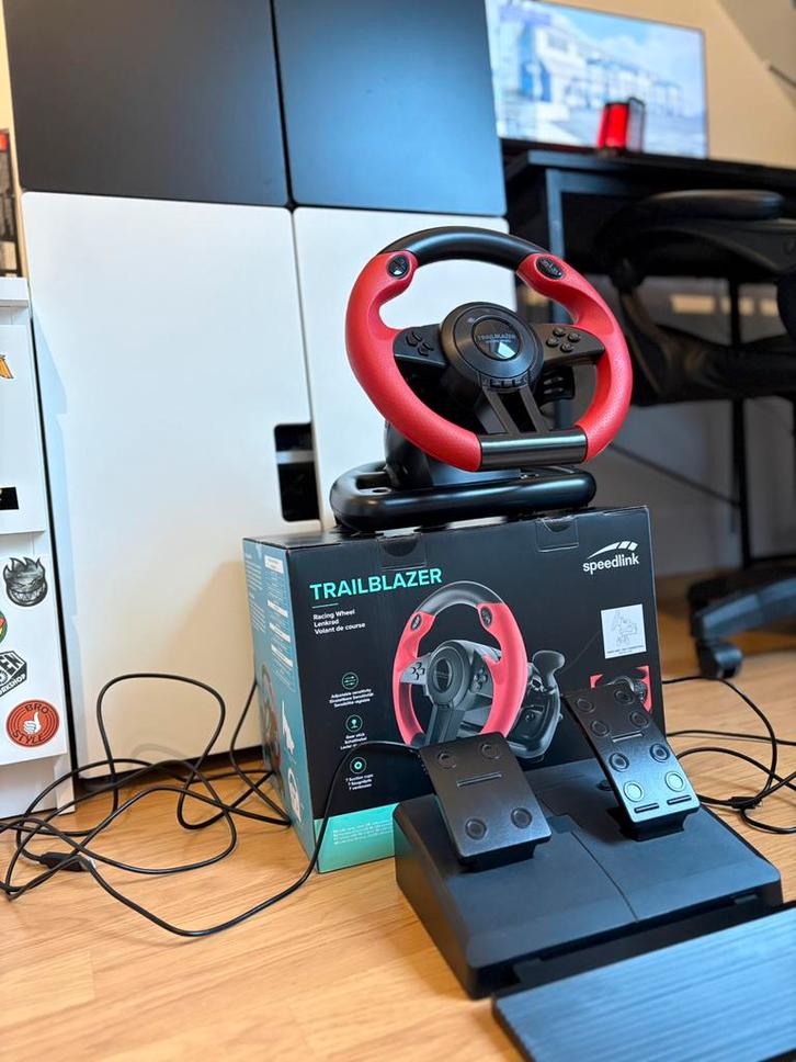 Speedlink TRAILBLAZER Racing Wheel Gaming-stuur, Consoles de jeu & Jeux vidéo, Consoles de jeu | Sony Consoles | Accessoires, Comme neuf