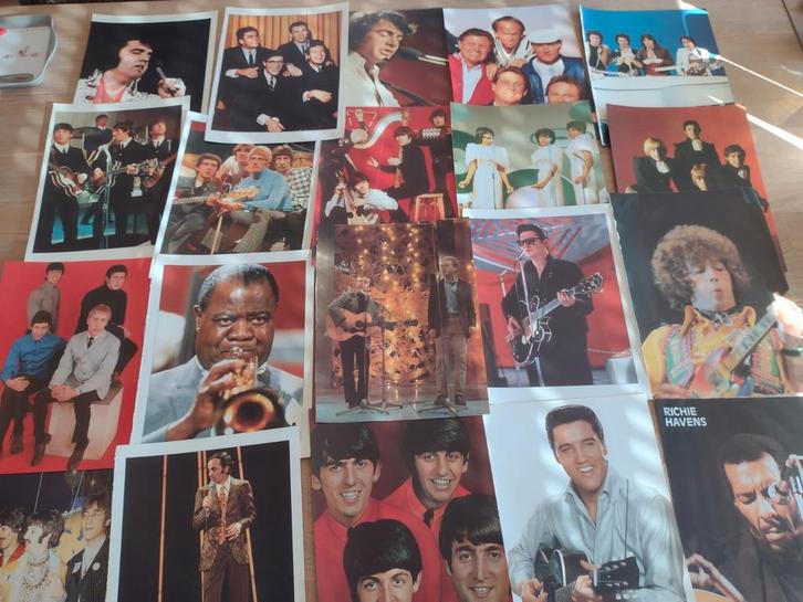 LOT: 20 POSTERS: BEATLES-ELVIS-THE WHO-SHADOWS-ROY ORBINSON, Verzamelen, Muziek, Artiesten en Beroemdheden, Gebruikt, Poster, Artwork of Schilderij