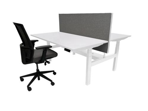 Professional duo zit sta bureau elektrisch verstelbaar (160), Computers en Software, Laptoptafels, In hoogte verstelbaar, Ophalen of Verzenden