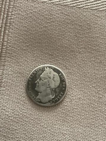 zilveren munt 1835 leopold premier 1/2 franc beschikbaar voor biedingen