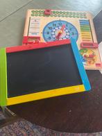 Houten kalenderklok en krijt-en stiftbord, Ophalen, Zo goed als nieuw