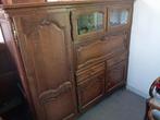Meuble bureau secrétaire avec tiroirs, vitrine et rangement, Ophalen