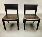 8 CHAISES BOIS ASSISES CUIR, Maison & Meubles, Enlèvement, Comme neuf, Cuir, Une