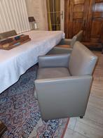 6 stoelen taupe beige op wielen voor 75 euro samen, Ophalen