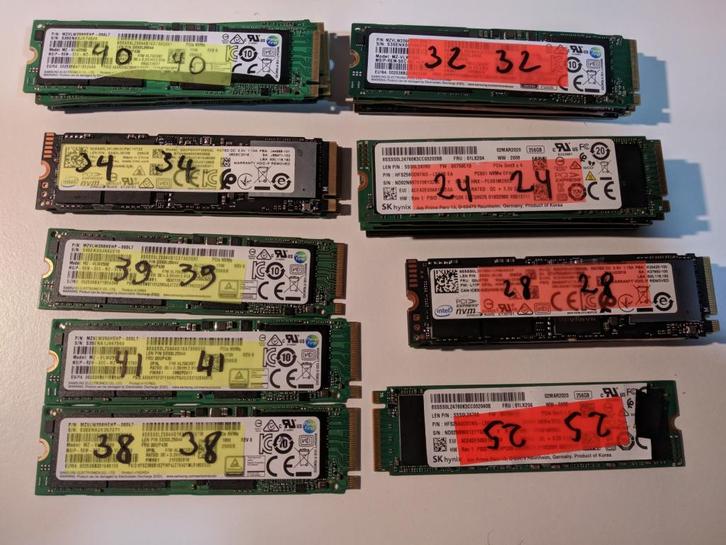 Harde schijven SSD - NVMe (M.2), Computers en Software, Harde schijven, Gebruikt, Laptop, Intern, SSD, Overige aansluitingen, Ophalen of Verzenden
