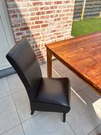 Eetkamer padouk, 150 x 150 en 8 stoelen, Huis en Inrichting, Ophalen, Zo goed als nieuw, Massief padouk, 6 tot 8 stoelen