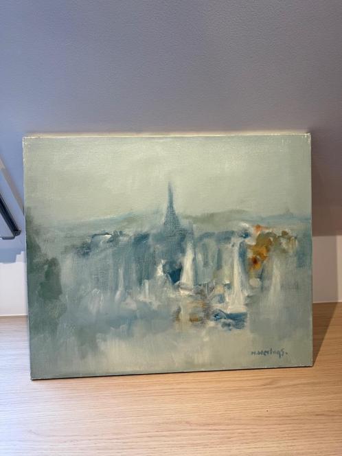 Origineel schilderij „Honfleur, het oude bassin”—Herman, Antiek en Kunst, Kunst | Schilderijen | Abstract, Ophalen of Verzenden