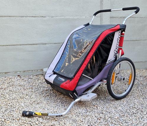 Chariot cougar 2 fietskar, Fietsen en Brommers, Fietsaccessoires | Aanhangwagens en Karren, Gebruikt, Kinderkar, Vering, Ophalen