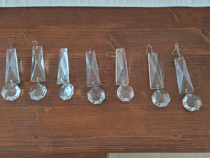 Huit objets anciens taillés en cristal diverses décorations, Antiquités & Art, Antiquités | Verre & Cristal, Enlèvement ou Envoi