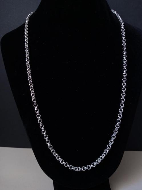 925 sterling zilveren koordketting voor dames en heren, nieu, Handtassen en Accessoires, Kettingen, Nieuw, Zilver, Zilver, Verzenden