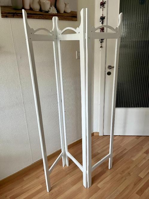 3-zijdig wit scherm + 2 ongeverfde panelen + 2 gordijnen, Huis en Inrichting, Woonaccessoires | Kamerschermen, Gebruikt, Ophalen