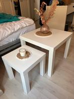 Twee witte tafeltjes Ikea, Ophalen, Zo goed als nieuw, Vierkant