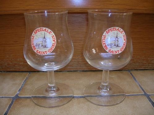 verres à bière "Spéciale Villers Saint-Ghislain" : 2 pièces, Verzamelen, Biermerken, Nieuw, Glas of Glazen, Overige merken, Ophalen