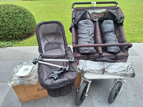 Dubbele Buggy - kinderwagen met toebehoren, Kinderen en Baby's, Buggy's, Gebruikt, Overige merken, Duomodel, Regenhoes, Verstelbare rugleuning