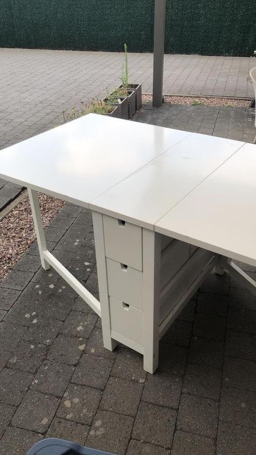 Norden Ikea klaptafel - wit, Huis en Inrichting, Tafels | Eettafels, Gebruikt, 50 tot 100 cm, 100 tot 150 cm, Vier personen, Rechthoekig