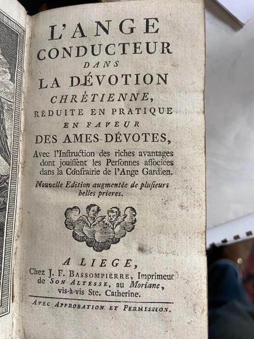 L'Ange Conducteur dans la Dévotion Chrétienne +étui 18e S., Antiquités & Art, Antiquités | Livres & Manuscrits, Enlèvement