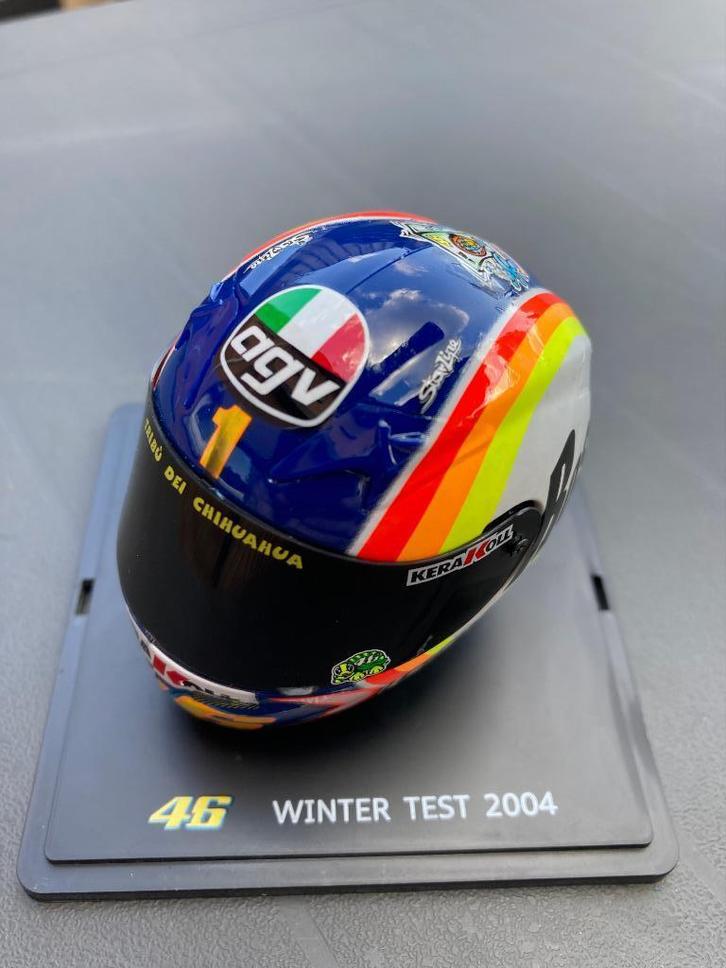 Valentino Rossi 1:5 helm Winter test 2004 Yamaha YZR-M1, Verzamelen, Automerken, Motoren en Formule 1, Nieuw, Motoren, Ophalen of Verzenden