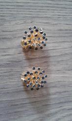 oorbellen met clip van metaal en glas, Handtassen en Accessoires, Oorbellen, Ophalen of Verzenden, Zo goed als nieuw, Glas