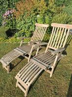 Houten ligbedden - paar, Tuin en Terras, Ophalen, Gebruikt