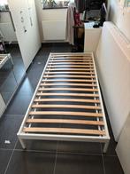 1 persoons bed, Ophalen, Zo goed als nieuw, Wit, Metaal